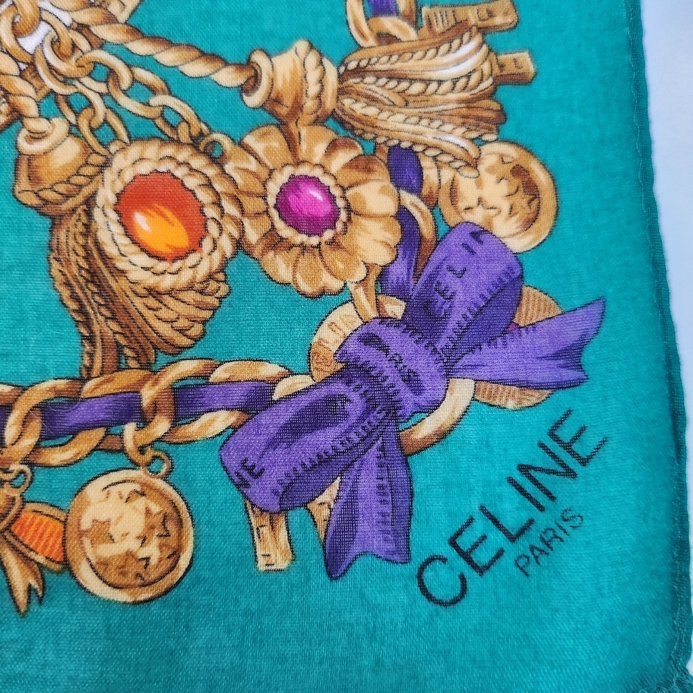 Céline  handkerchief Cotton Authentic #12